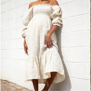 NWT Nothing Fits But Yuki Dress burst floral cottagecore smocked maternity dress